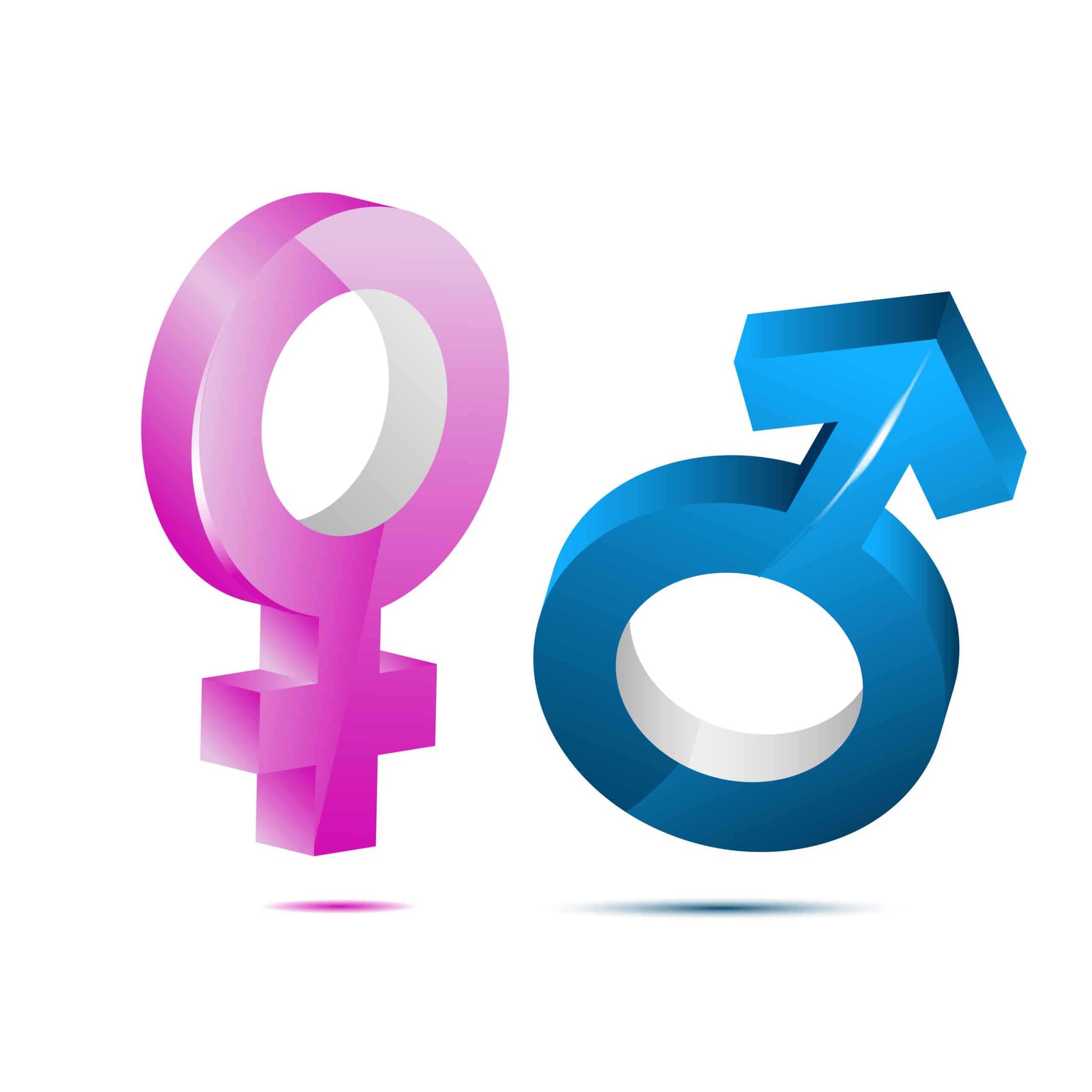 illustration of male female icon on white background
